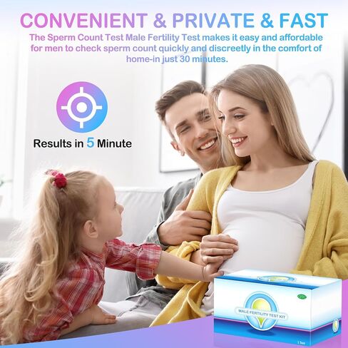 Fertility Test Kit for Men - Male Fertility Home Test - Sperm Count Test Kit- Fast, Convenient, Private in Saudi Arabia