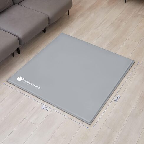 ANGELBLISS Baby Playpen Mat, 63"x 47"x 1.18" Self-Inflating Play Mat for Babies and Toddlers, Roll Up & Waterproof Foam Crawling Mat for Floor, Portable Playmat for Babies with Travel Bag Grey in Saudi Arabia