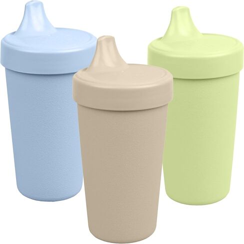 Re-Play Spill-Proof Sippy Cups for Toddlers - Kids Reusable 10 Oz Set of 3, Dishwasher & Microwave Safe, Made in USA, Princess in Saudi Arabia