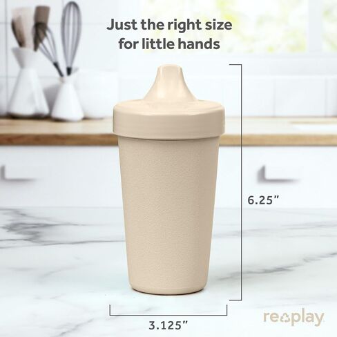 Re-Play Spill-Proof Sippy Cups for Toddlers - Kids Reusable 10 Oz Set of 3, Dishwasher & Microwave Safe, Made in USA, Princess in Saudi Arabia
