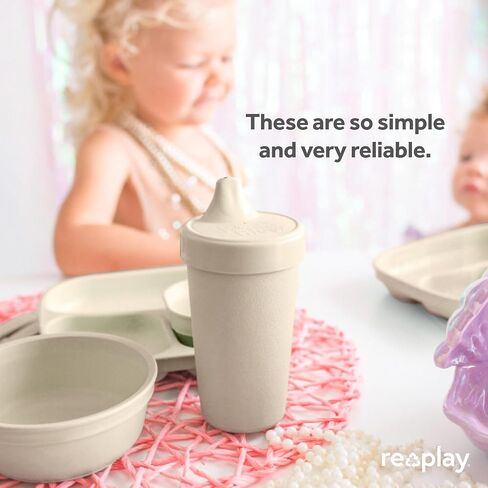 Re-Play Spill-Proof Sippy Cups for Toddlers - Kids Reusable 10 Oz Set of 3, Dishwasher & Microwave Safe, Made in USA, Princess in Saudi Arabia