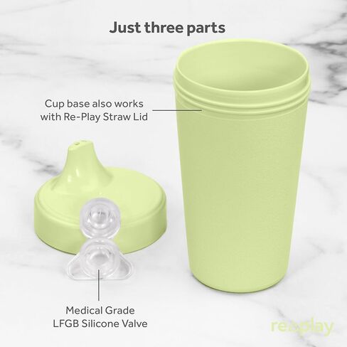 Re-Play Spill-Proof Sippy Cups for Toddlers - Kids Reusable 10 Oz Set of 3, Dishwasher & Microwave Safe, Made in USA, Princess in Saudi Arabia