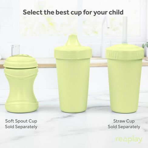 Re-Play Spill-Proof Sippy Cups for Toddlers - Kids Reusable 10 Oz Set of 3, Dishwasher & Microwave Safe, Made in USA, Princess in Saudi Arabia