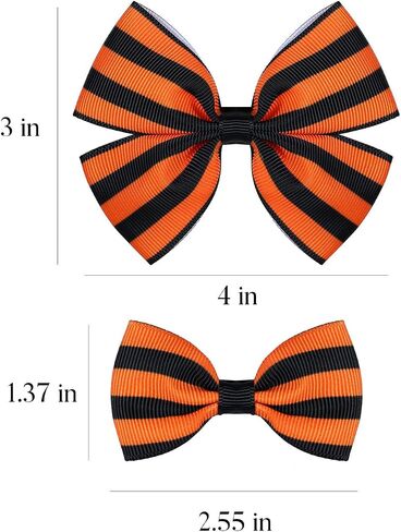 4pc Christmas Pink Candy Cane Ribbon Hair Bow Clips for little Teen Toddler Baby Girls Cute Candy Cane Decorations Hair Pins Barrettes Kids Xmas Tree Wreath Decor Accessories Gift in Saudi Arabia