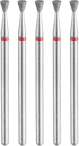HARFINGTON 5 قطع 200-230 فريتة ألماس لقمة طحن 4 مم رأس مخروطي مقلوب 2.35 مم عرقوب 3 مم طول حجر صنفرة لقمة ثقب أداة دوارة لطحن زجاج السيراميك وتلميعه in Saudi Arabia