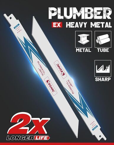 EZARC 25 Pack Bi-Metal Cobalt Reciprocating Saw Blades for Heavy Metal Cutting Sabre Saw Blades 9-Inch 14TPI R922PM in Kuwait