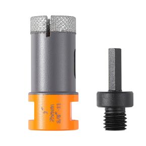 Diamond Core Drill Bits 1" 25MM Vacuum Brazed Diamond Hole Saw for Ceramic Porcelain Tile Marble Granite with 5/8-11 Thread & Hex Shank Adapter Fit Angle Grinders & Drills