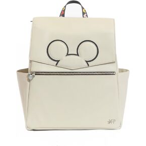 Freshly Picked Classic II Diaper Bag Backpack, Wipeable Vegan Leather Diaper Bag With Changing Pad (Princess Party V2)