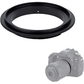 58mm Macro Lens Reverse Ring Adapter for Canon EOS Rebel T6 T7 T5 SL3 SL2 T8i T7i T6i T6s T5i 2000D 4000D 90D 80D 70D with EF-S 18-55mm Kit Lens & More Canon DSLR Cameras with 58mm Filter Thread Lens