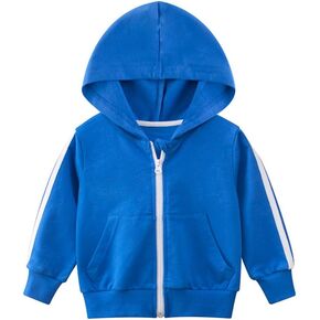 Baby Toddler Boys Girls Zip Up Hoodie Sweatshirt Unisex Cotton Hooded Jackets Coat Casual Fall Shirts Tops