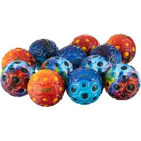 Hedstrom Skyscraper High Bounce Balls Pack of 12(Assorted Designs), 68 mm