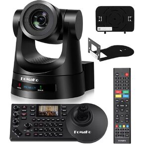 FoMaKo PTZ Camera 30x Optical Zoom AI Auto Tracking PoE HDMI Bundle PTZ Camera for Church Worship PTZ Camera Controller BH302 (PTZ Bundle FMK30SDIx2+KC608)