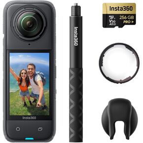 Insta360 X4 Premium Lens Guards Bundle - 8K Waterproof 360 Action Camera, 4K Wide-Angle Video, Invisible Selfie Stick, Removable Lens Guards, 135 Min Battery Life, AI Editing, Stabilization
