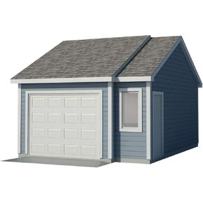 DIY Car Garage Plans - Build Your Own Backyard Workshop Shed 16' x 22'