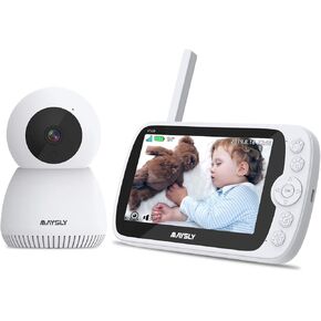 Video Baby Monitor with Camera and Audio, Baby Monitor with 1080P 5" LCD Screen & Night Vision,Two Way Audio,Temperature Detection,Vox Mode,1000ft Range Support Micro SD Card Storage
