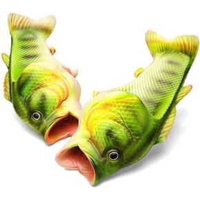 Unisex Fish Slippers, bass Sandals, Animal Slippers Animal Fish Slippers,