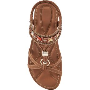Alicegana Women's Sandals Dressy Flat: Summer Comfortable Shoes Bohemian Casual Beach Walking Sandals for Women