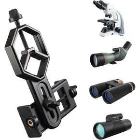 Smartphone Telescope Adapter Mount - Universal Smartphone Adapter for Telescope, Binoculars, Monoculars, Spotting Scopes, Microscope, Compatible with iPhone, Samsung, and More