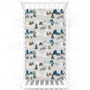 TANOFAR Mountains Baby Boy Crib Sheet Toddler Bed Sheets Soft Breathable Nursery Bedding