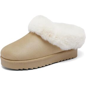 Women's Slippers Platform Mini Boots Anti-Slip Boot For Outdoor Short Ankle Boot Fur Fleece Lined Sneakers House slippers