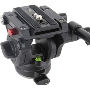 Avella Video Tripod Fluid Head with Quick Release Plate, Lightweight Heavy Duty Compatible with Manfrotto,Max Load 13.2lb/6kg for Video Canon Nikon Sony Olympus Panasonic DSLR Camera, V501