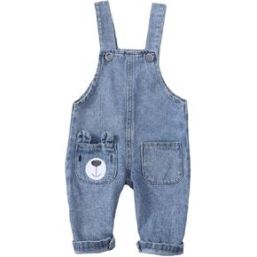 PURSKYY Baby Girls Overalls Baby Denim Romper Outfits Infant Girls Jeans Jumpsuit