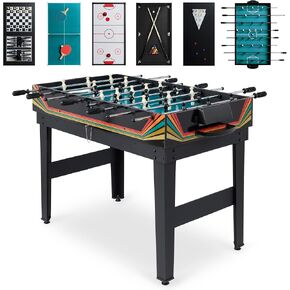 Best Choice Products 2x4ft 10-in-1 Combo Game Table Set for Home, Game Room, Friends & Family w/Hockey, Foosball, Pool, Shuffleboard, Ping Pong, Chess, Checkers, Bowling, and Backgammon