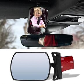 Baby Car Mirror, Adjustable 360° Rotation Safety Cars Seats Mirror Rear for Back Seat Rear Facing Infant, Auto Accessories for Crash Tested and Certified in Kuwait