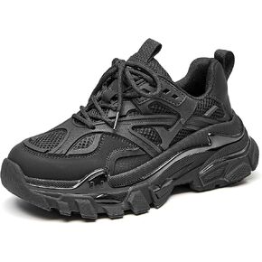 BEAU TODAY Chunky Sneakers for Women, Fashion Platform Sneakers Dad Shoes for Women, Casual Lace-up Walking Shoes in Kuwait