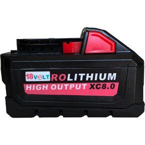 18V 8.0Ah for Milwaukee m18 Battery Replacement Battery 18volt 8amp Cordless Power Tool