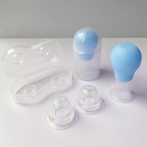 4-Pack Silicone Nipple Suckers | Nipple Correctors for Flat and Inverted Nipples | Better Help for New Moms and Girls | Nipple Pullers and Enhancers (Pink)