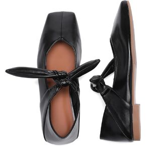 Silver Bow Ballet Flats Shoes for Women Bow Tie Slip On Mary Jane Flats Square Toe Casual Dress Ballerina Shoes