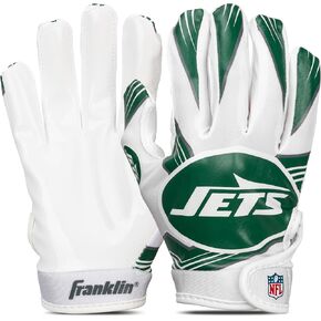 Franklin Sports Youth NFL Football Receiver Gloves - Kids Football Gloves Pair - NFL Team Logos and Silicone Palm - All Youth Sizes - Great Game Gear + Football Costume Accessory