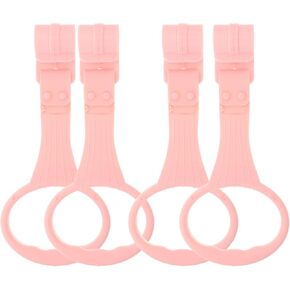 VANZACK 4 Pcs Baby Pull up Rings Baby Playpen Pull up Rings Baby Bed Stand Up Rings Baby Walking Exercises Assistant Rings-Crib Pull up Rings for Infant Baby Toddler