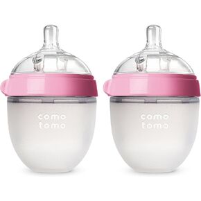 Comotomo Baby Bottle, Green, 8 oz (2 Count)
