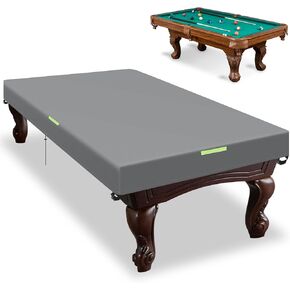 GEMITTO 7/8/9 ft Pool Table Cover, Waterproof Billiard Cover Polyester Fabric for Snooker Billiard Table (254×142×20cm)