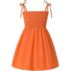 LYSMuch 1-7T Toddler Baby Girl Sleeveless Boho Dress Spaghetti Strap Outfit Casual Clothes