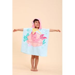 Mermaid Hooded Towels for Kids, Poncho Beach Towels for Kids, Kids Beach Towels for Boys/Girls, Swimming Towels/Towel Robes/Wearable Towels/Pool Towels for Kids 2-10, Hooded Beach Towels for Toddler