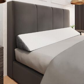 Kolbs Bed Wedge Pillow Headboard Pillow | Flippable 2 Colors/Sided, Instantly Change Your Decor Bed Wedge Pillow for Headboard | Headboard Pillow Wedge Bed Gap Filler | Mattress Gap Filler King Size