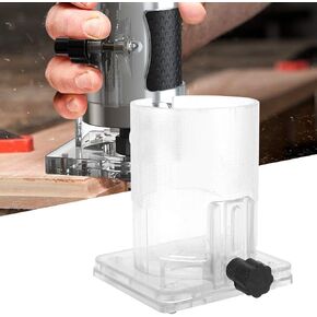 Trimmer Base, Woodworking Trimmer Router Transparent Plastic Base Power Tool Protective Accessory(Standard)