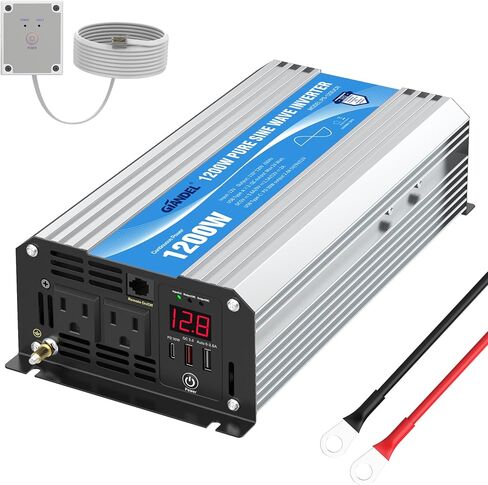 300Watt Pure Sine Wave Power Inverter for Car with PD30W Type C and QC 3.0 USB Car Converter Adapter with Dual USB Ports for Smartphones Laptops Tablets Starlink in Kuwait