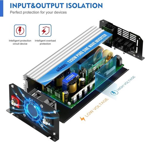 300Watt Pure Sine Wave Power Inverter for Car with PD30W Type C and QC 3.0 USB Car Converter Adapter with Dual USB Ports for Smartphones Laptops Tablets Starlink in Kuwait
