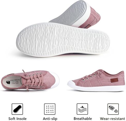 JENN ARDOR Womens Comfortable Elastic Shoes Stylish Canvas Fashion Sneakers Cute Lightweight Slip On Shoes Casual Flats for Walking in Kuwait