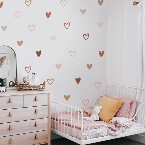 Boho Heart and Hollow Wall Stickers Classroom Decor Art Nursery Wall Decals Peel and Stick for Kids Girls Boys Bedroom Dorm playroom Livingroom in Saudi Arabia