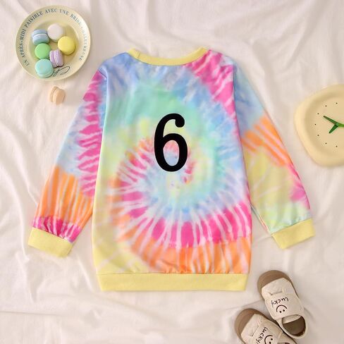 Ritatte It’s Me Hi I’m The Birthday Girl Sweatshirt Toddler Girls Birthday Party Tie Dye Shirts Kid Birthday Outfit 2-7 Years in Saudi Arabia