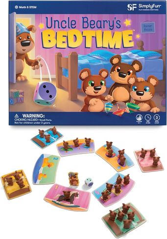 SimplyFun Uncle Beary’s Bedtime - an Engaging and Educational Toddler Game - Learn to Develop Counting Skills, Focus and Self Control - 2 to 4 Players, for Kids Ages 3 & Up in Saudi Arabia