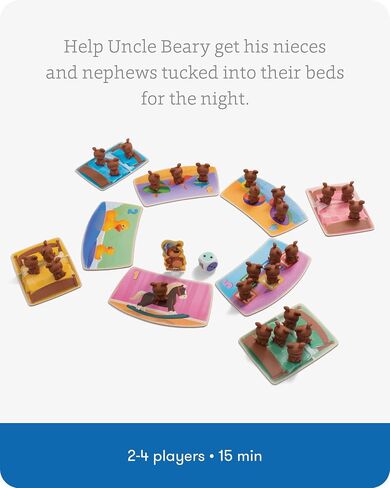SimplyFun Uncle Beary’s Bedtime - an Engaging and Educational Toddler Game - Learn to Develop Counting Skills, Focus and Self Control - 2 to 4 Players, for Kids Ages 3 & Up in Saudi Arabia
