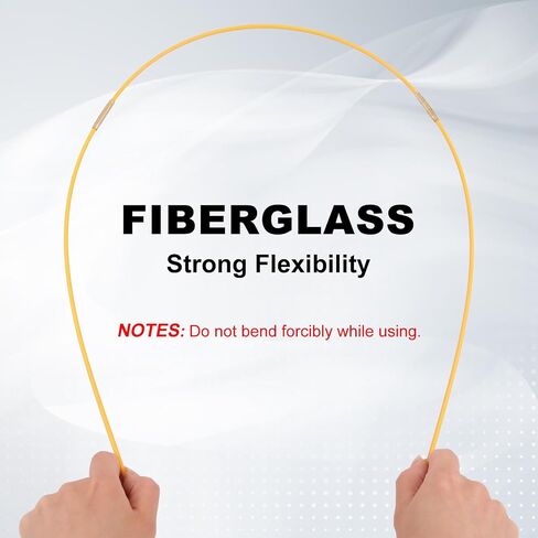 22FT Fiberglass Running Electrical Wire Cable Pulling Fish Tape kit in a Carrying Case Through Wall Cable Snake Rods Electrical Tools Kit with Different Attachments in Saudi Arabia