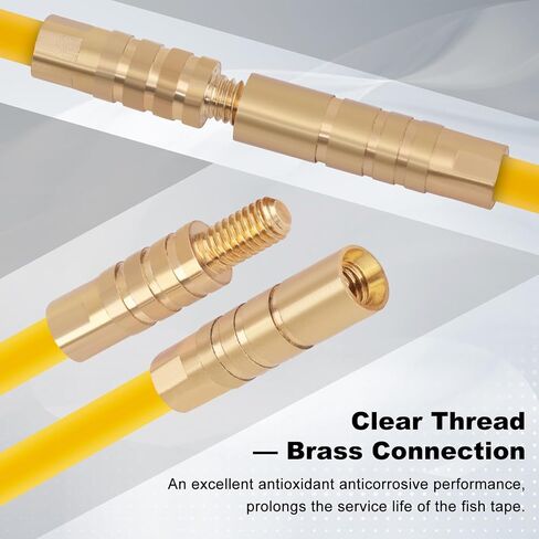 22FT Fiberglass Running Electrical Wire Cable Pulling Fish Tape kit in a Carrying Case Through Wall Cable Snake Rods Electrical Tools Kit with Different Attachments in Saudi Arabia