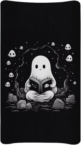 Halloween Changing Pad Cover Ghost Black Changing Table Covers for Baby Girls and Boys Soft Diaper Changing Pad Cover in Saudi Arabia
